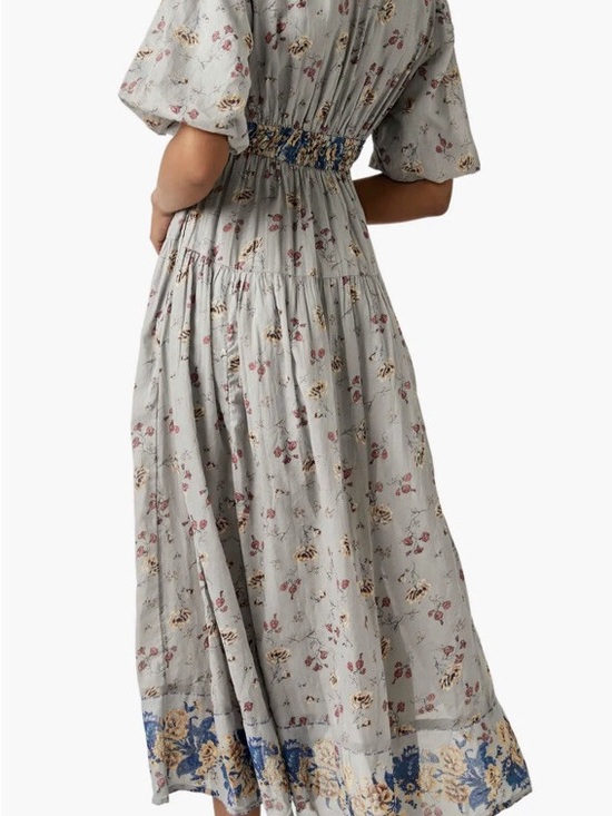 Free People Dresses & Skirts - Free People Lysette Light Blue Floral Maxi Dress XS